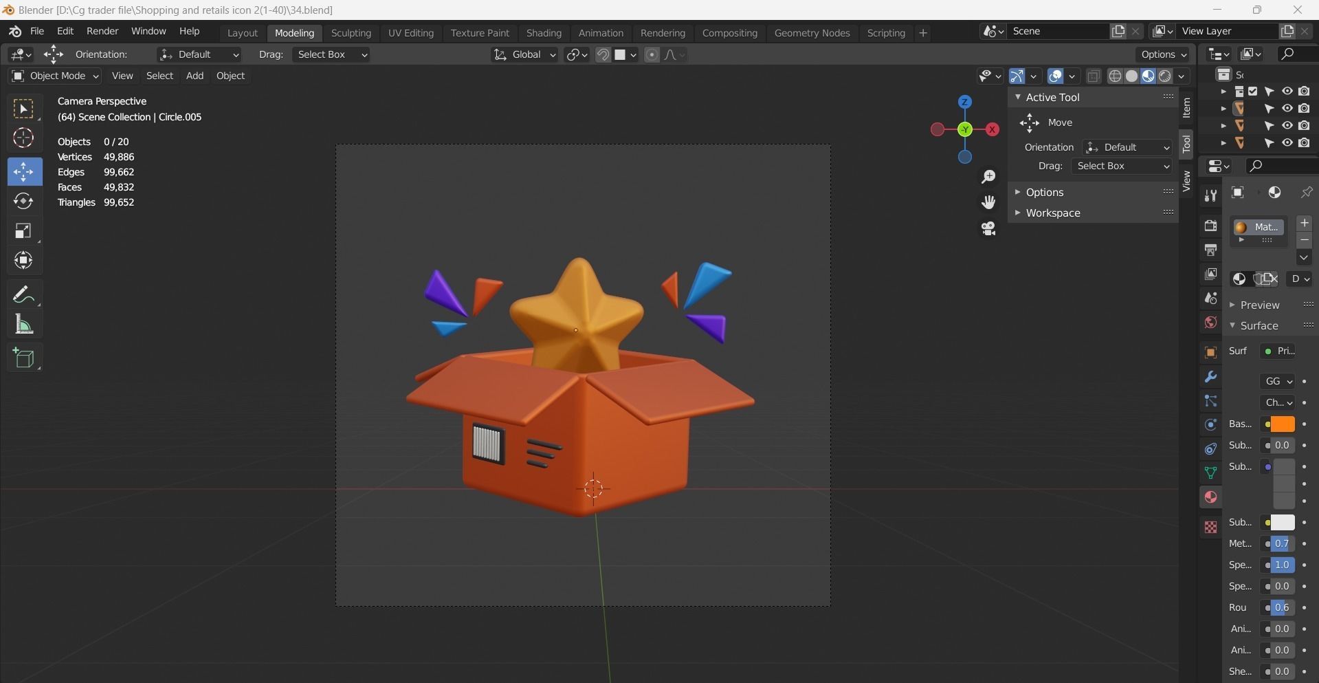 Shopping and Retails 3d Illustration  Icon Pack 3D model_73