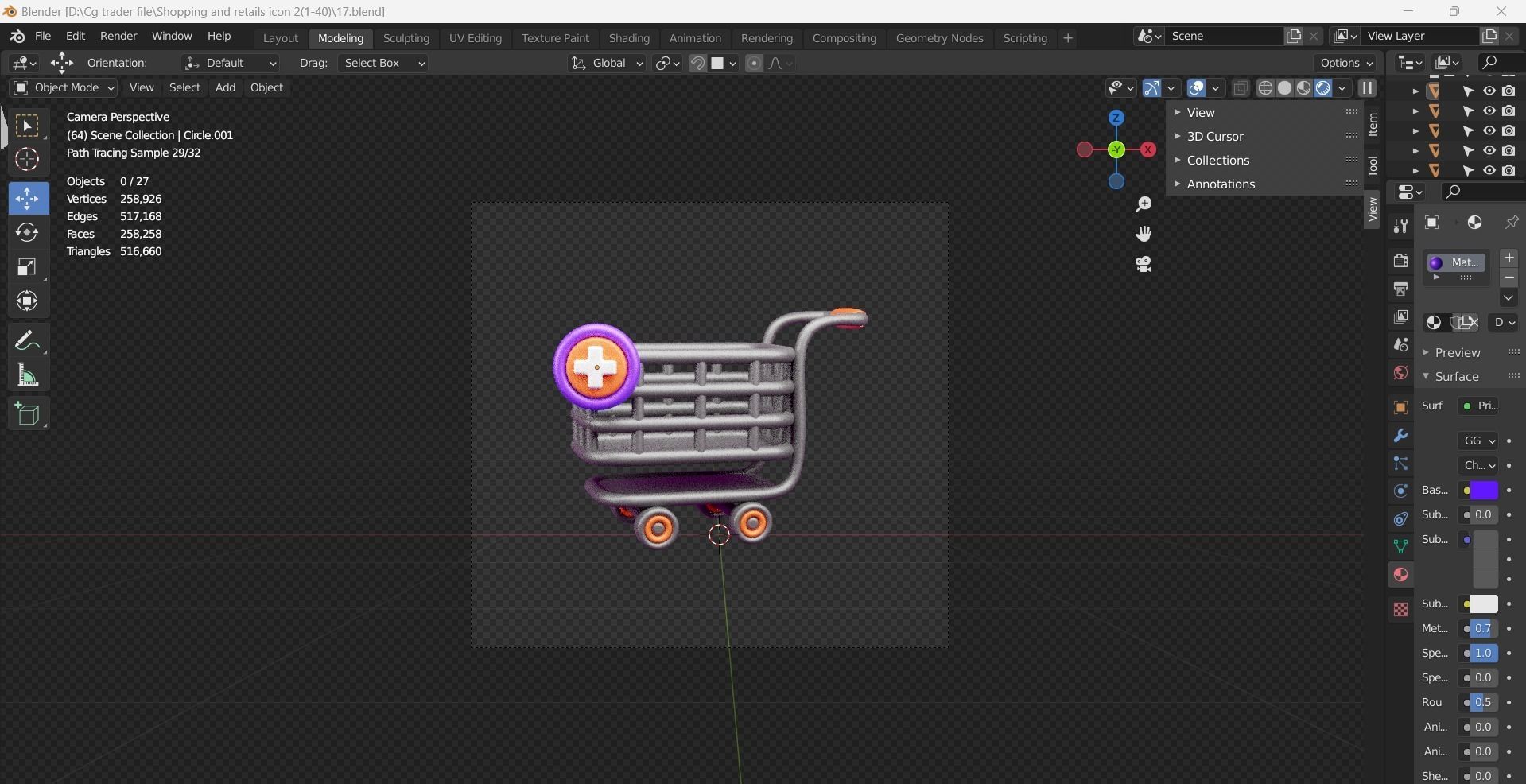 Shopping and Retails 3d Illustration  Icon Pack 3D model_39