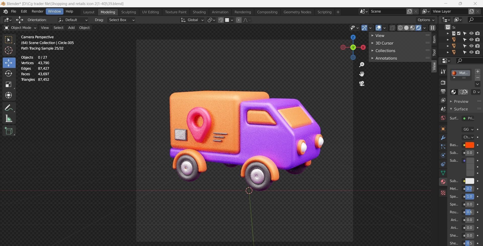 Shopping and Retails 3d Illustration  Icon Pack 3D model_84