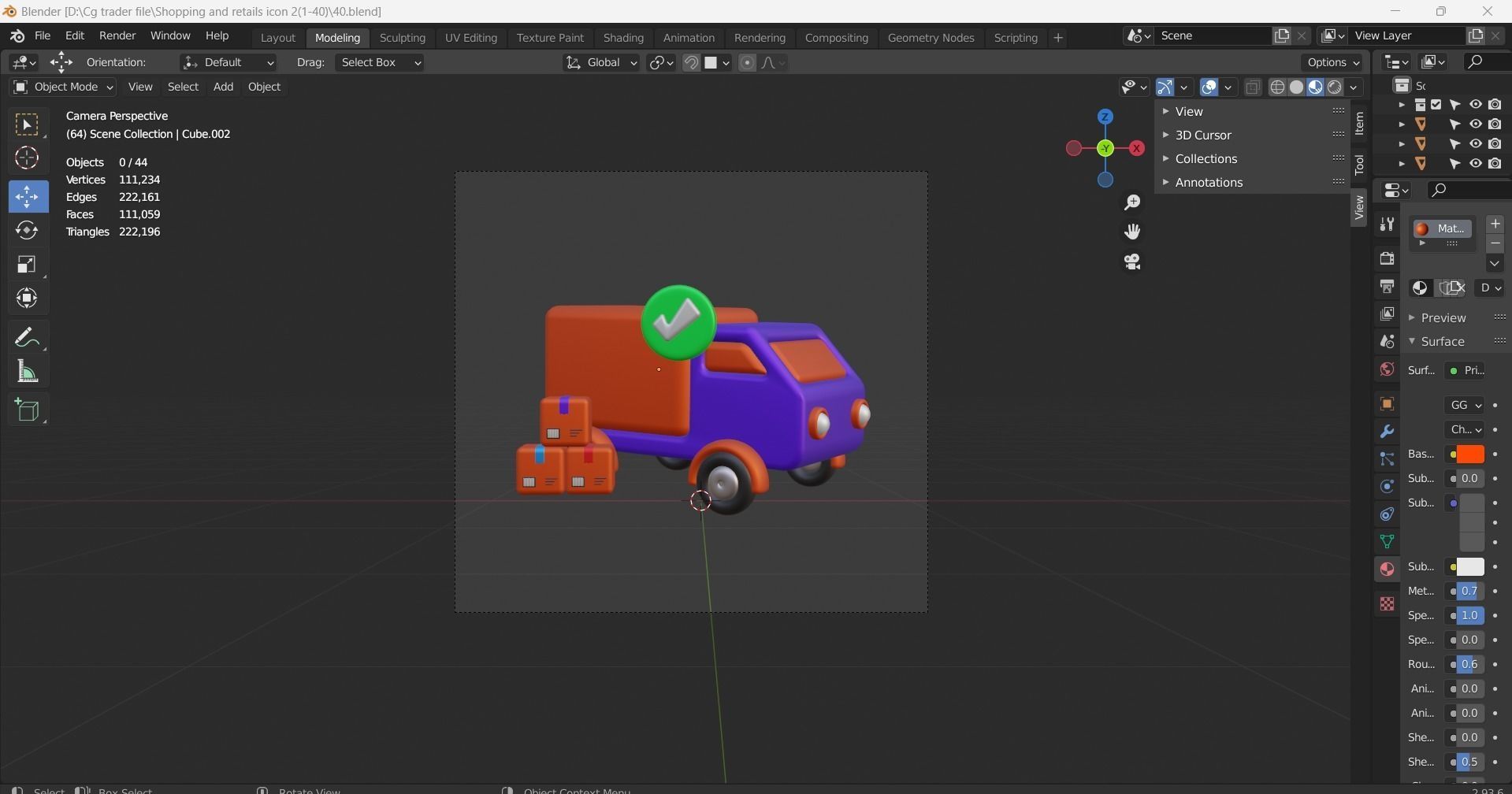Shopping and Retails 3d Illustration  Icon Pack 3D model_87