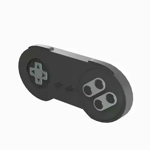 Classic Game Controller 07 Low-poly 3D model