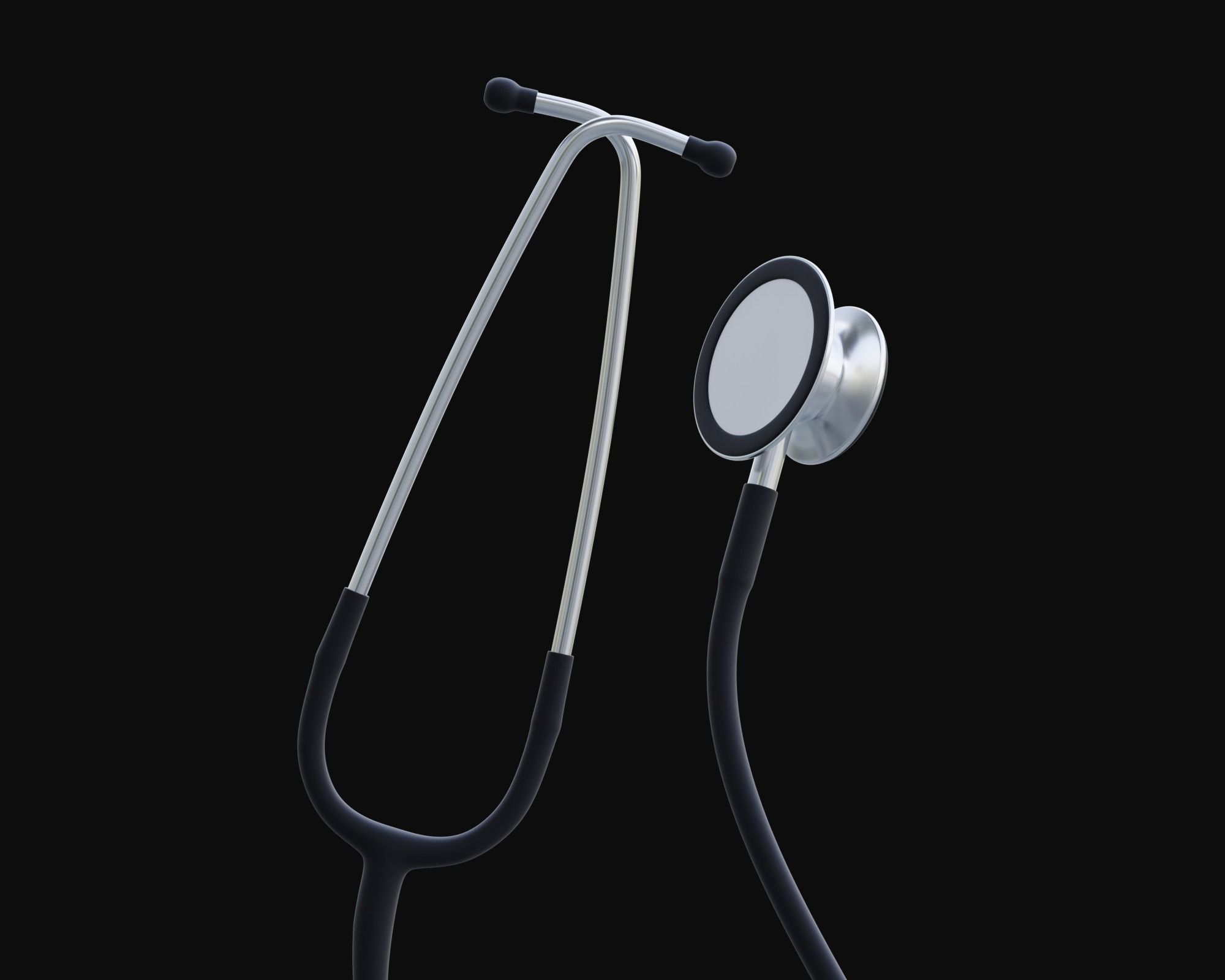 Stethoscope Rigged 3D model_2