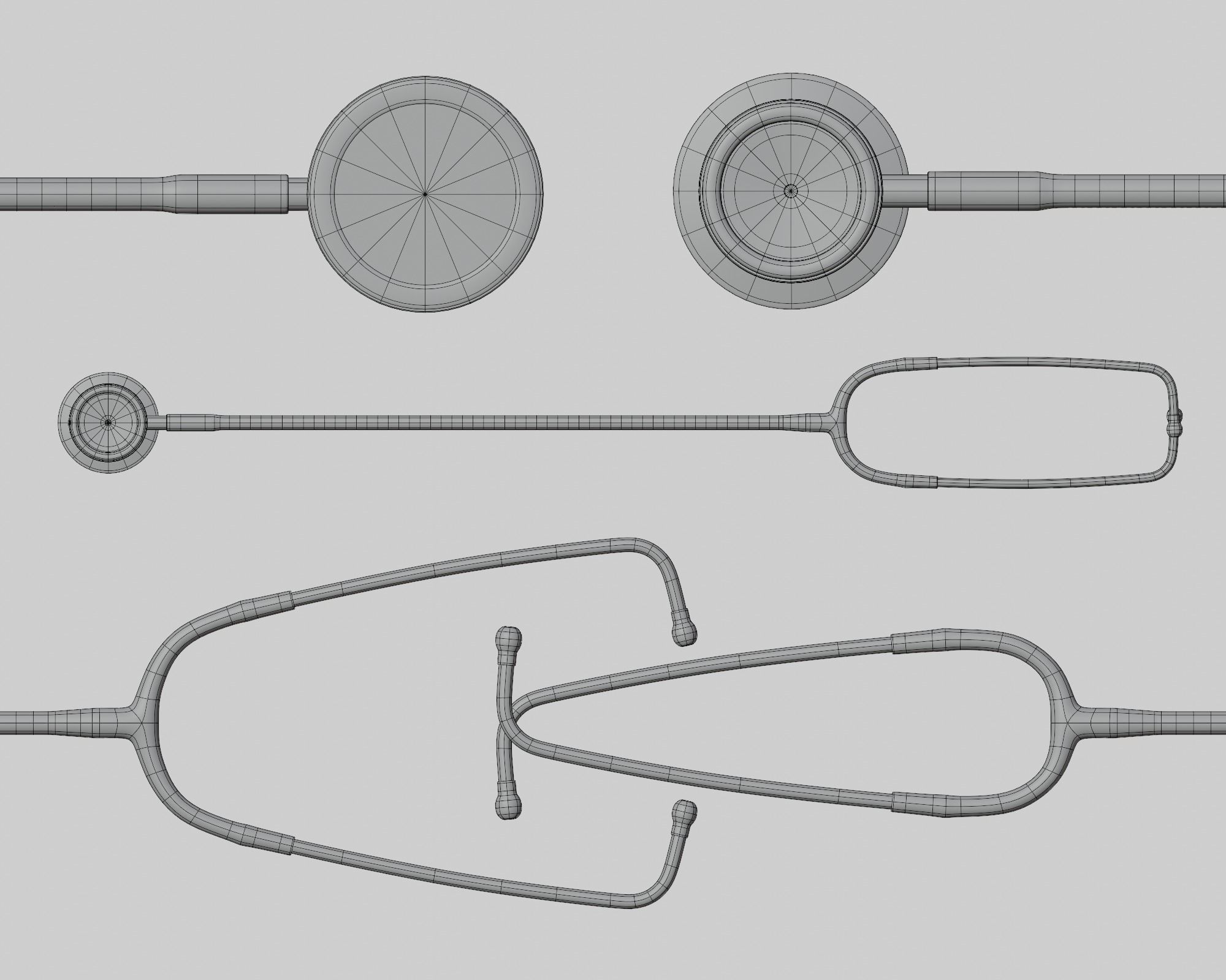 Stethoscope Rigged 3D model_4