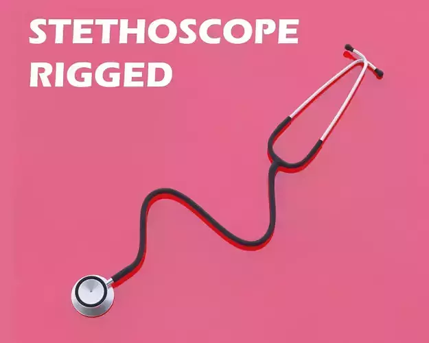 Stethoscope Rigged 3D model