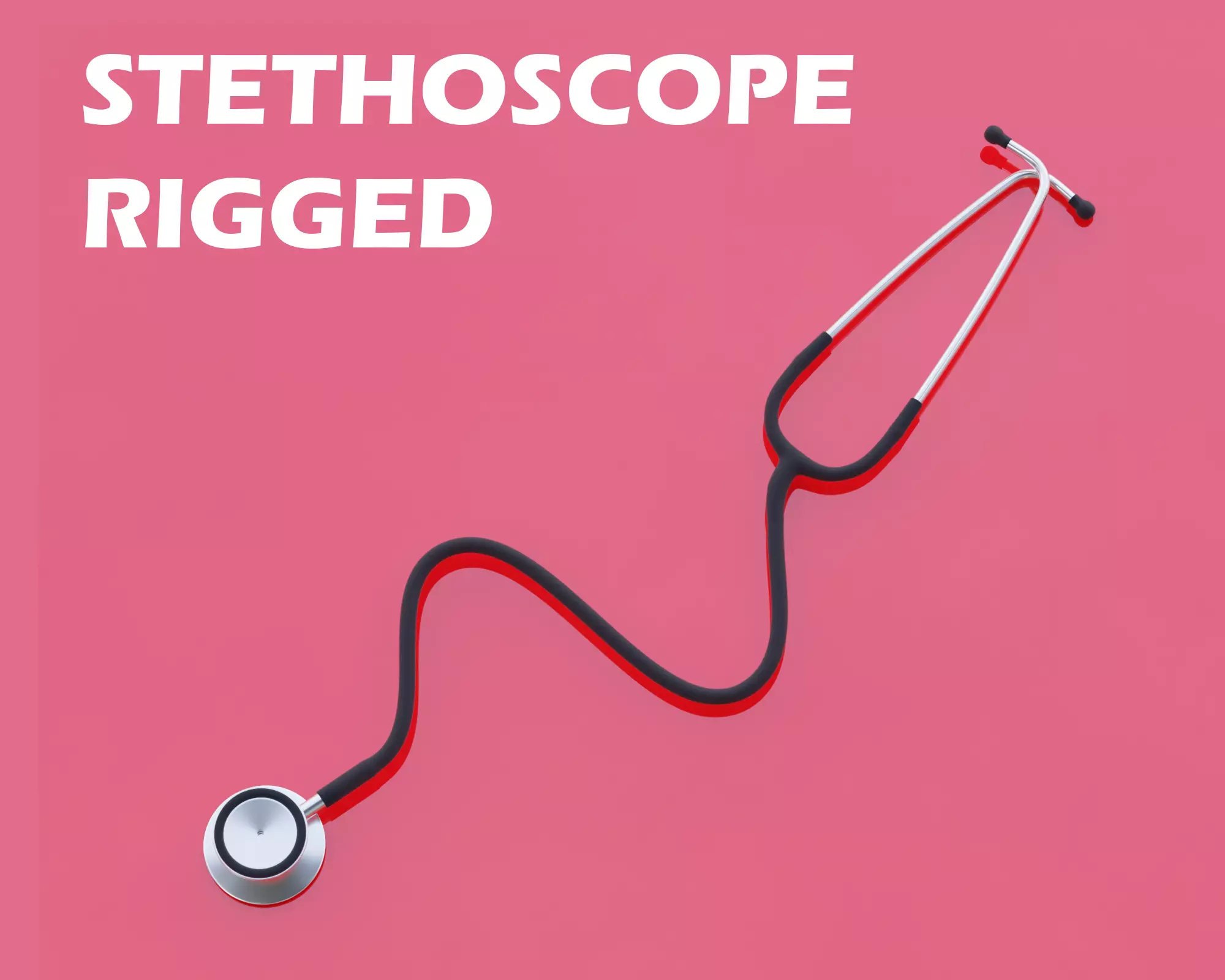 Stethoscope Rigged 3D model_0
