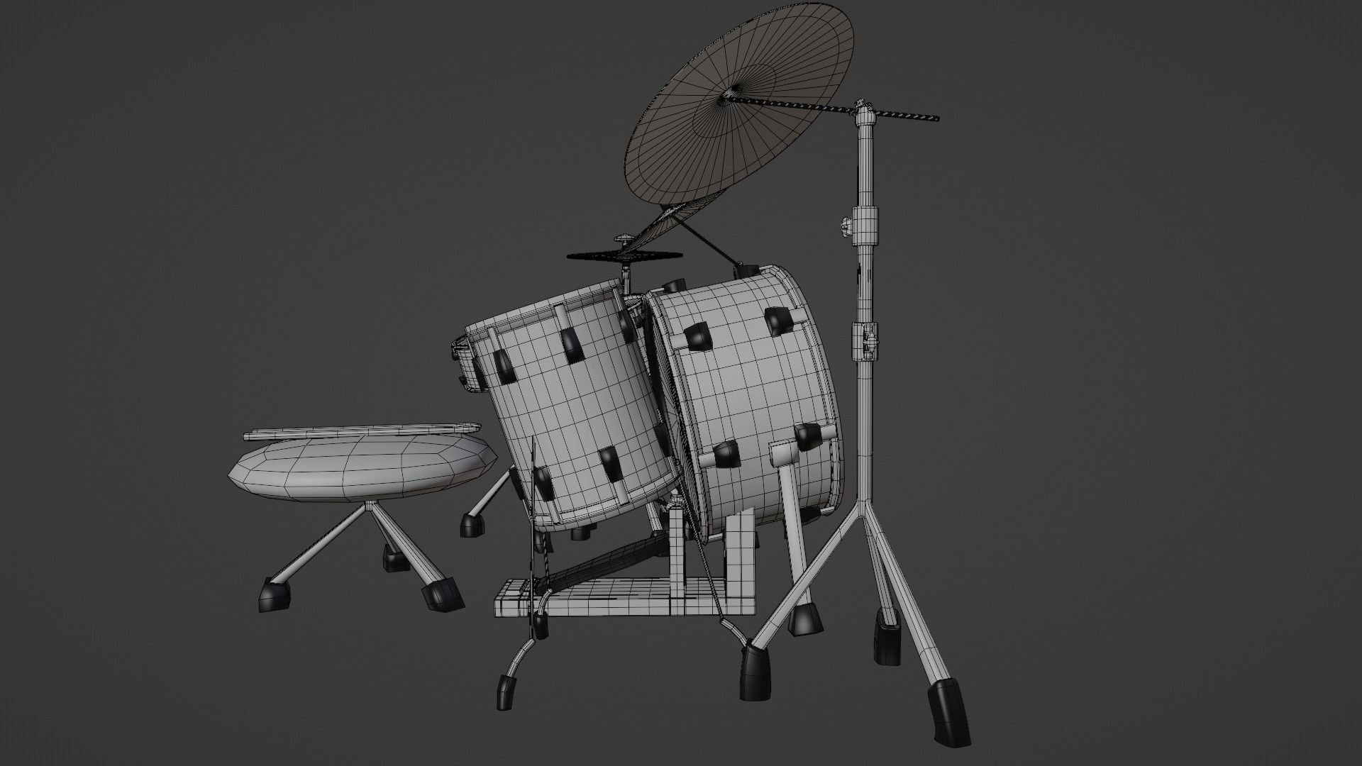 Drum Set 3D model_16