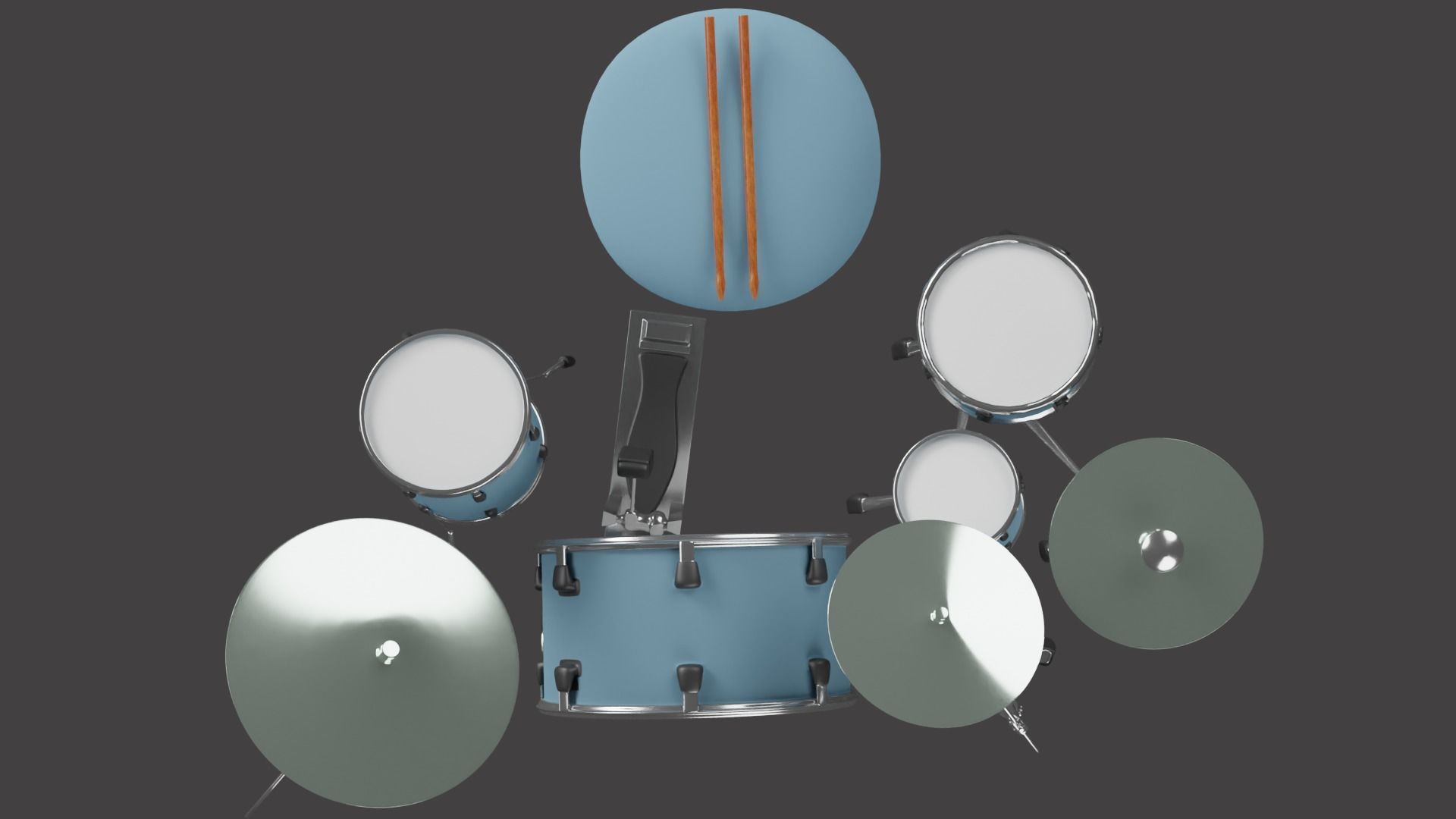 Drum Set 3D model_8