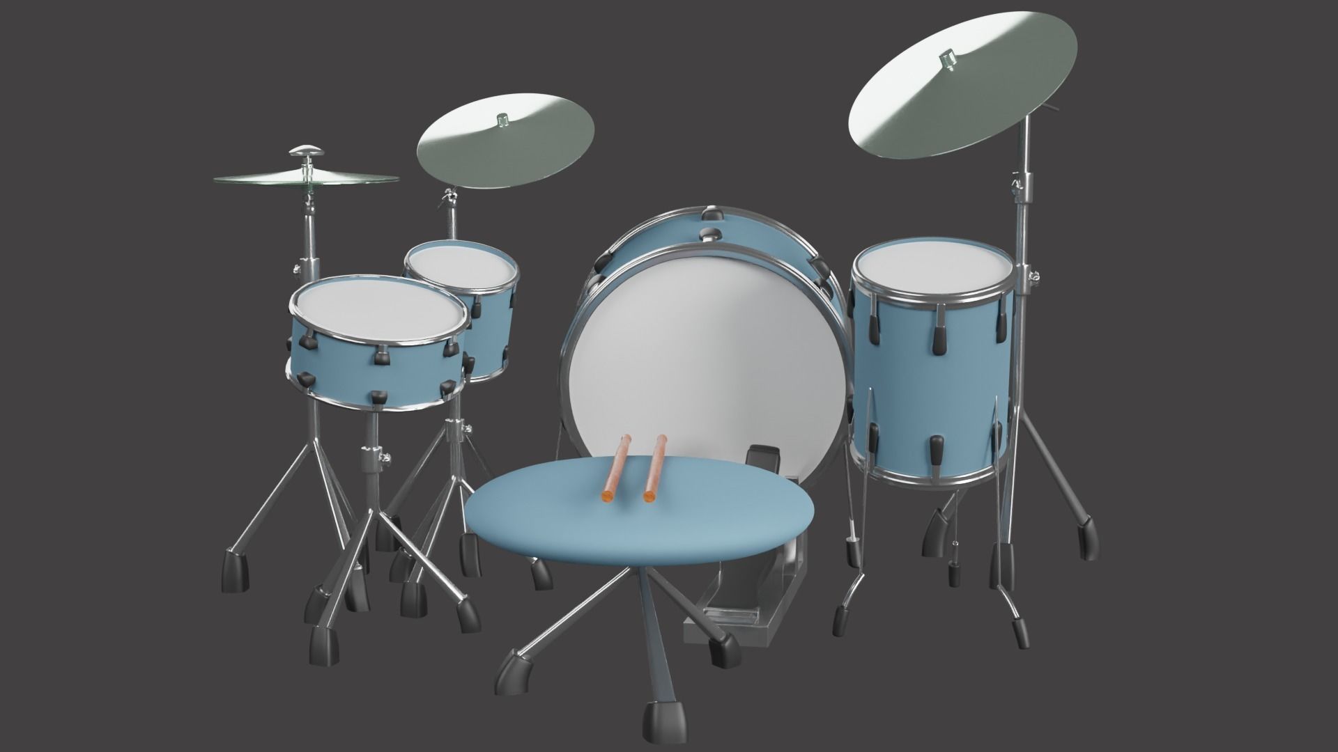Drum Set 3D model_5