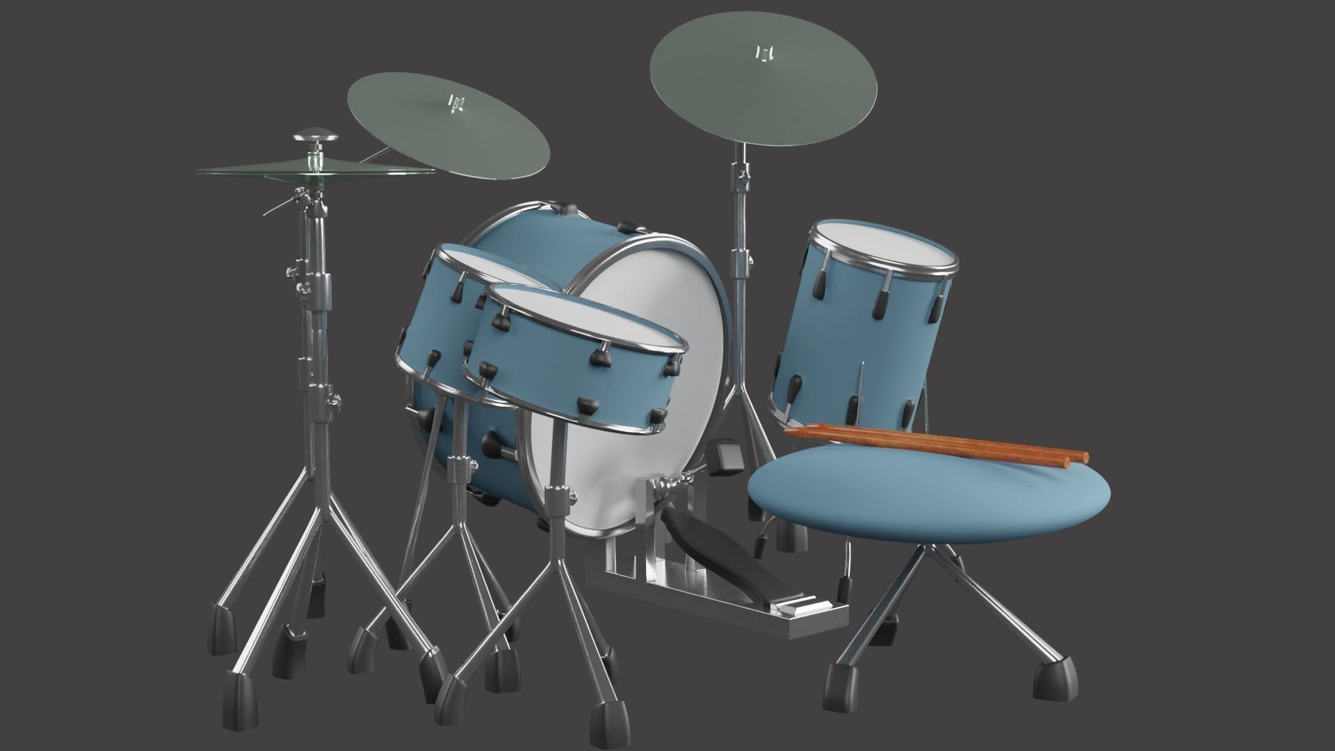 Drum Set 3D model_4