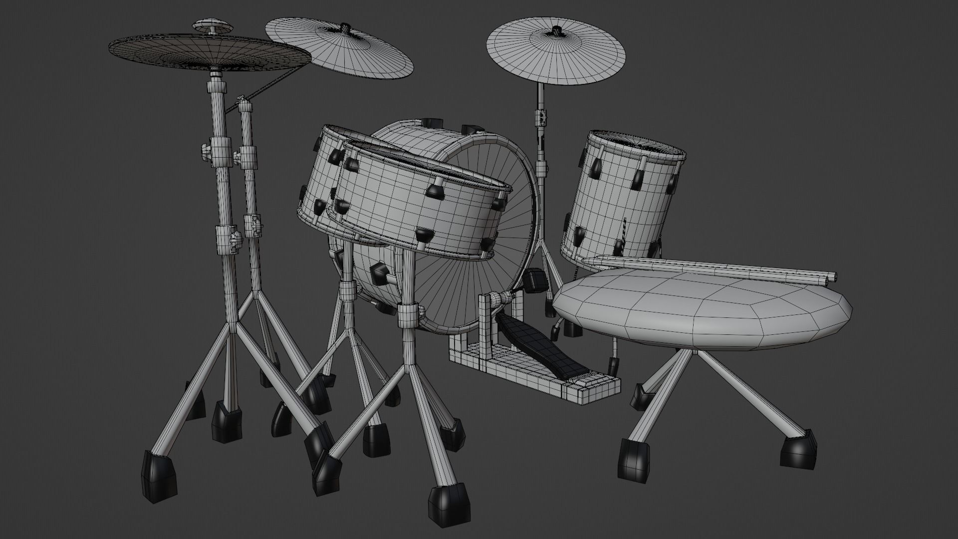 Drum Set 3D model_13
