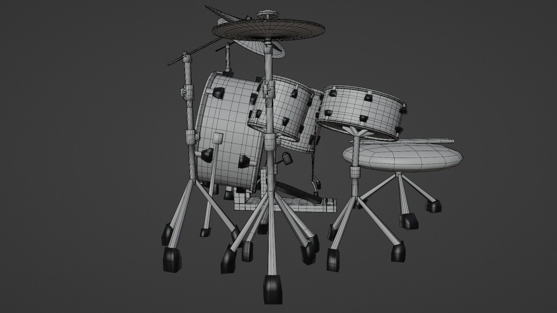 Drum Set 3D model_12