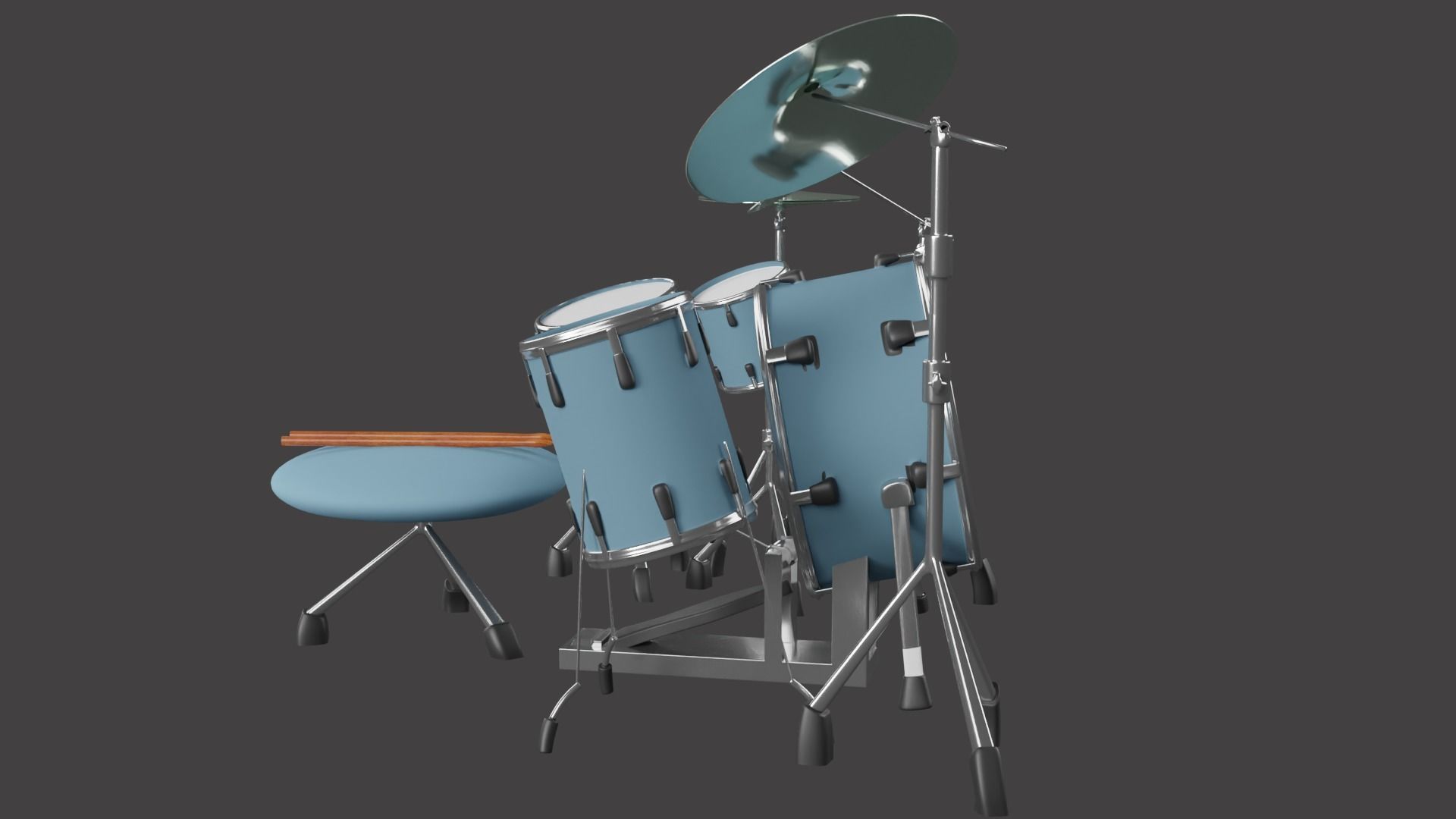 Drum Set 3D model_7