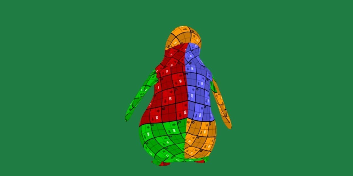 Emperor Penguin Chick Low-poly 3D model_22