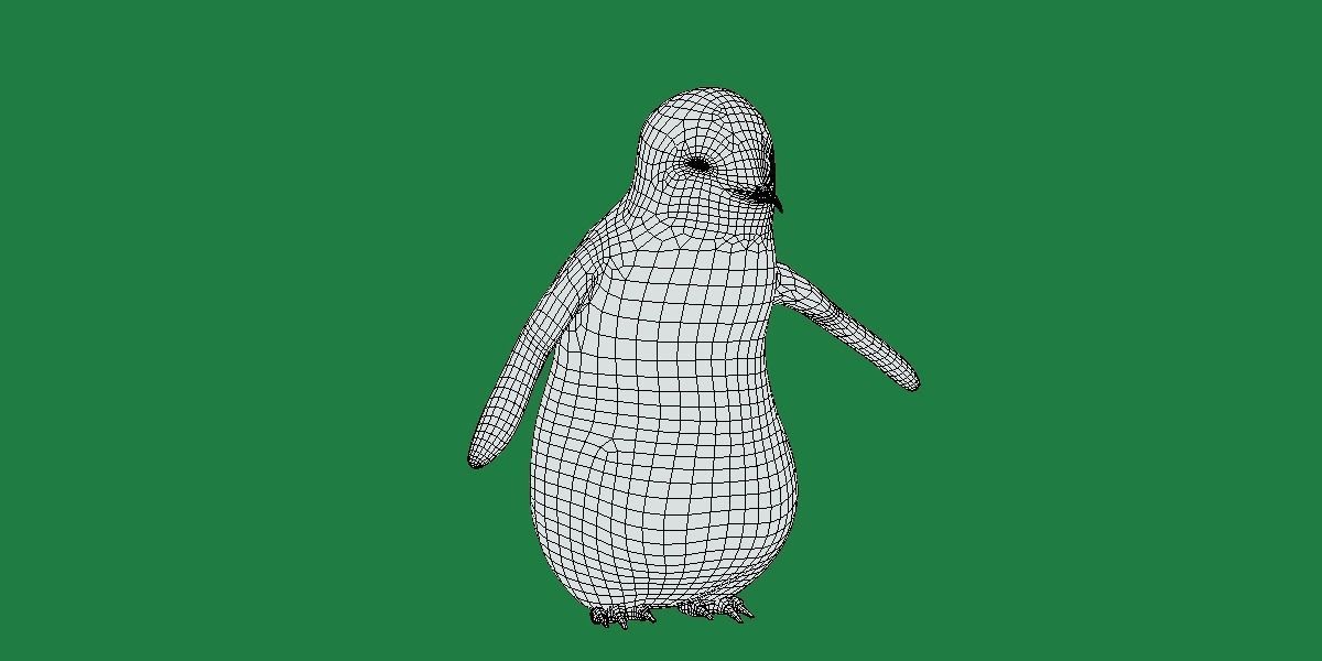 Emperor Penguin Chick Low-poly 3D model_18