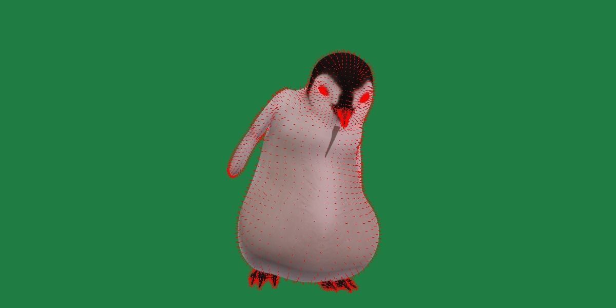 Emperor Penguin Chick Low-poly 3D model_20