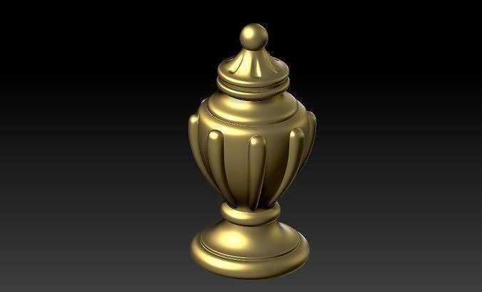 CNC gold-plated sculpted wooden frame pattern 3D model 3D model