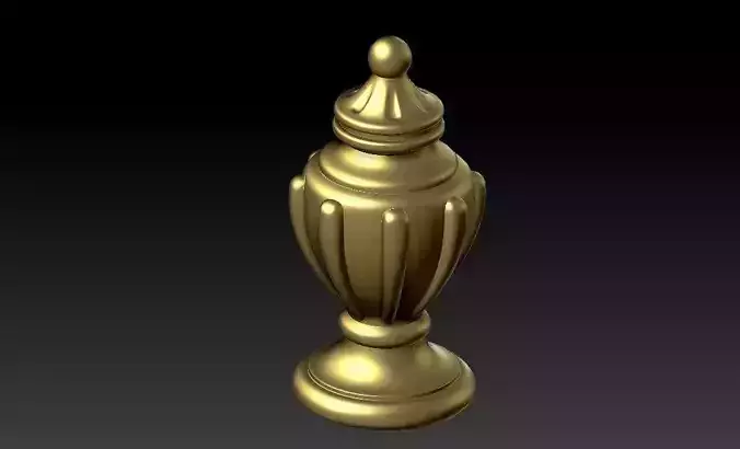 CNC gold-plated sculpted wooden frame pattern 3D model