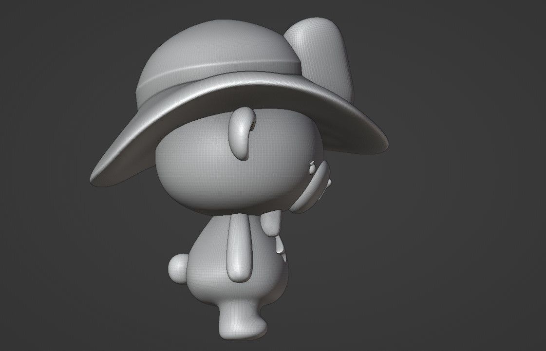  bear girl 3D print model_3