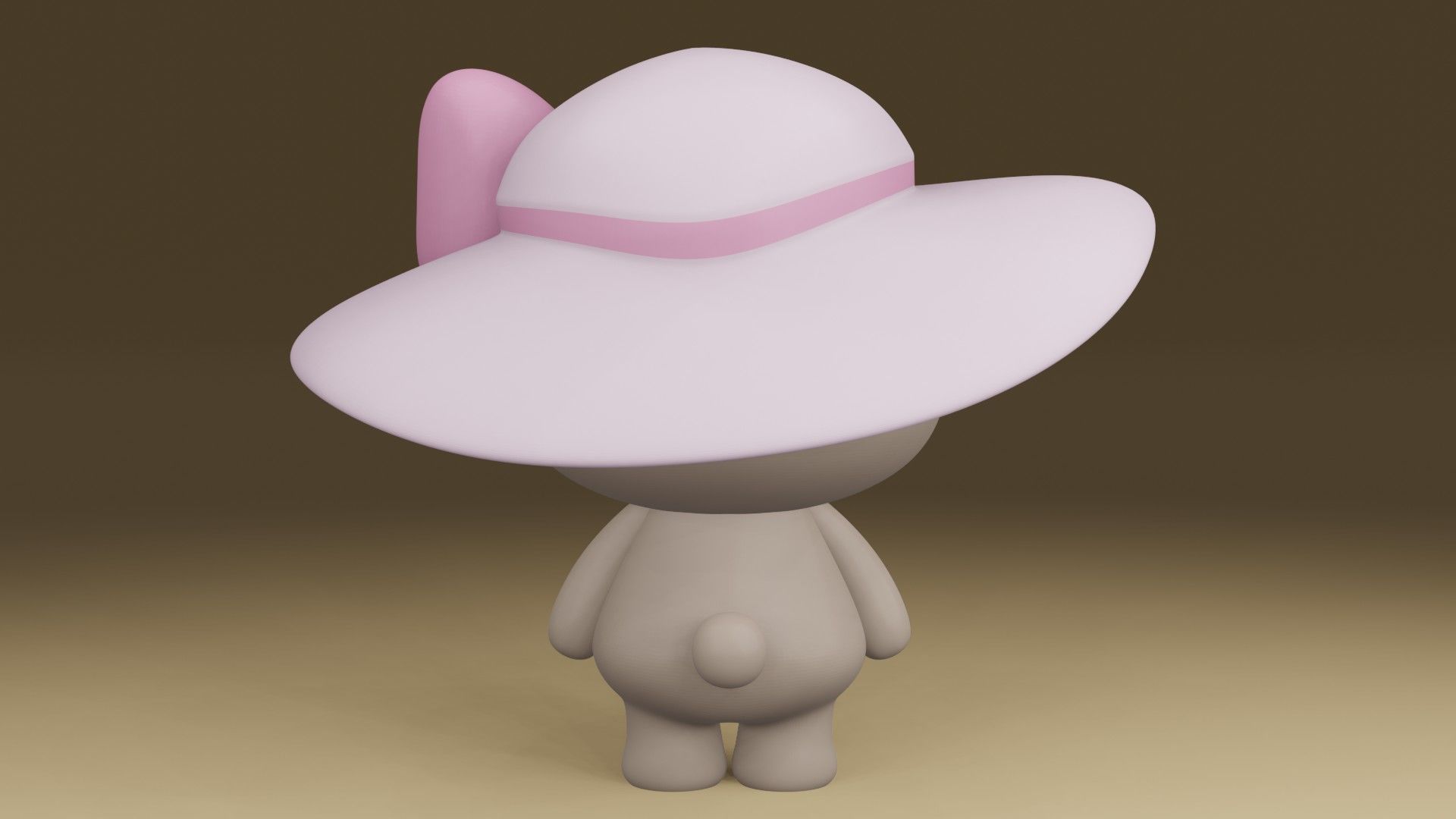  bear girl 3D print model_11