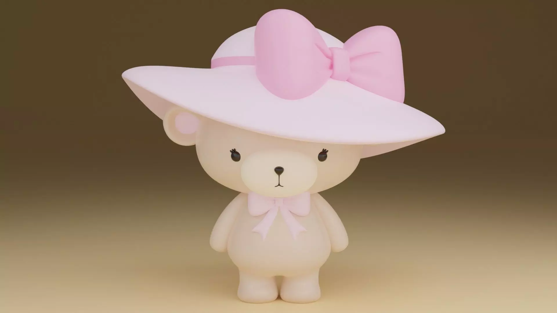  bear girl 3D print model_0