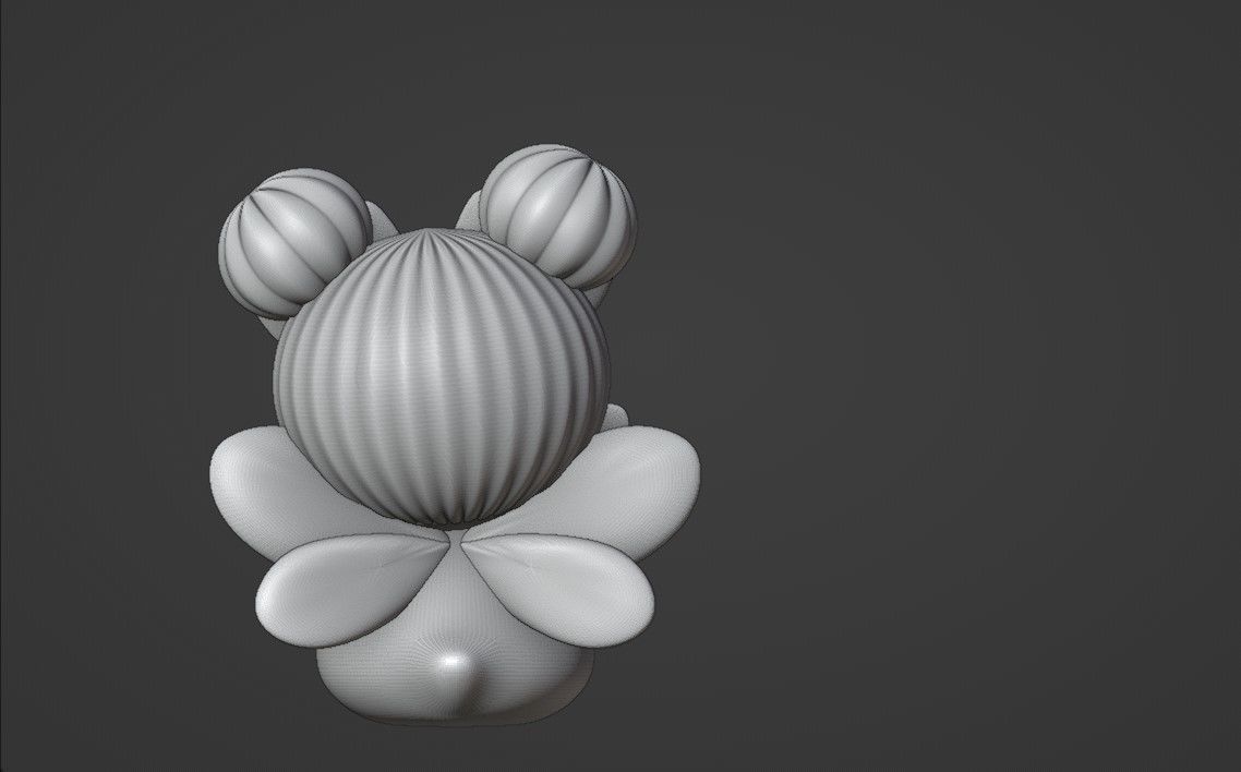 bee girl 3D print model_4
