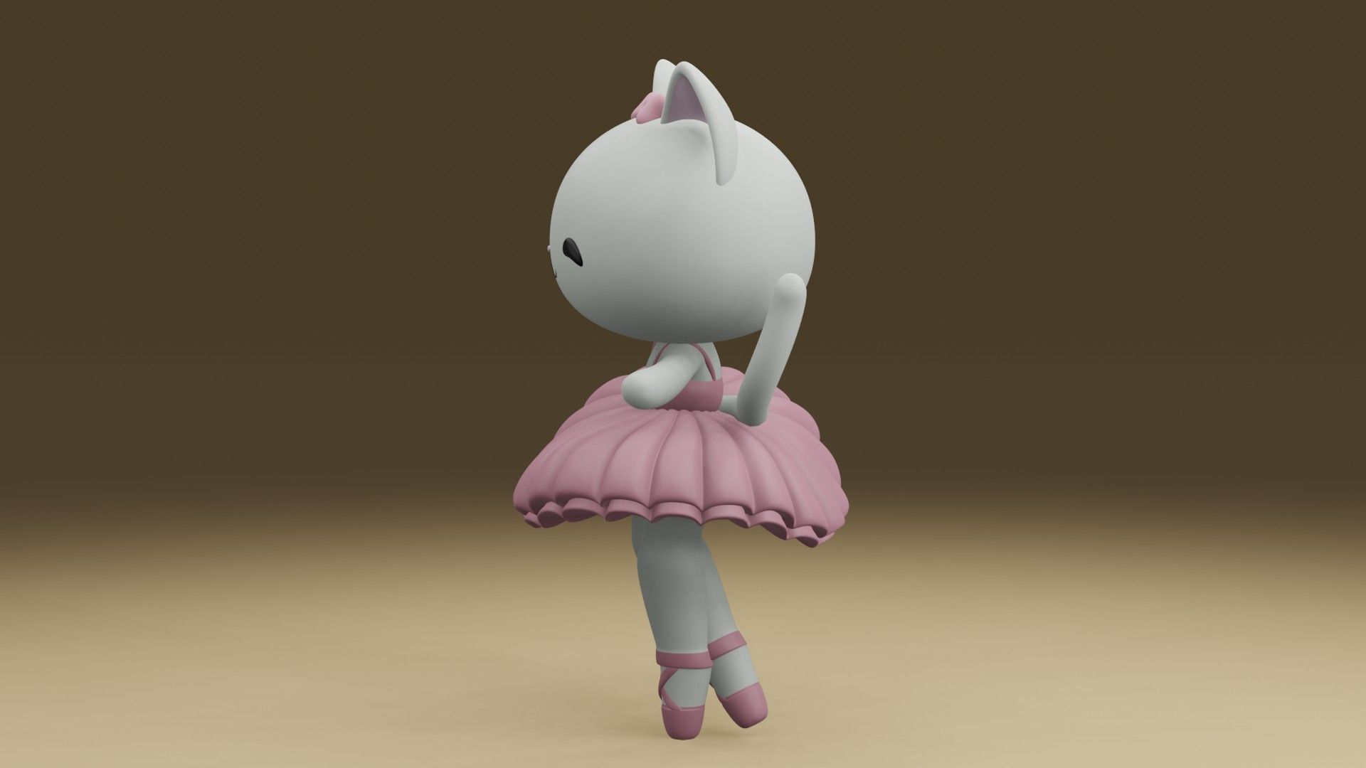 Ballerina cat 3D print model_13