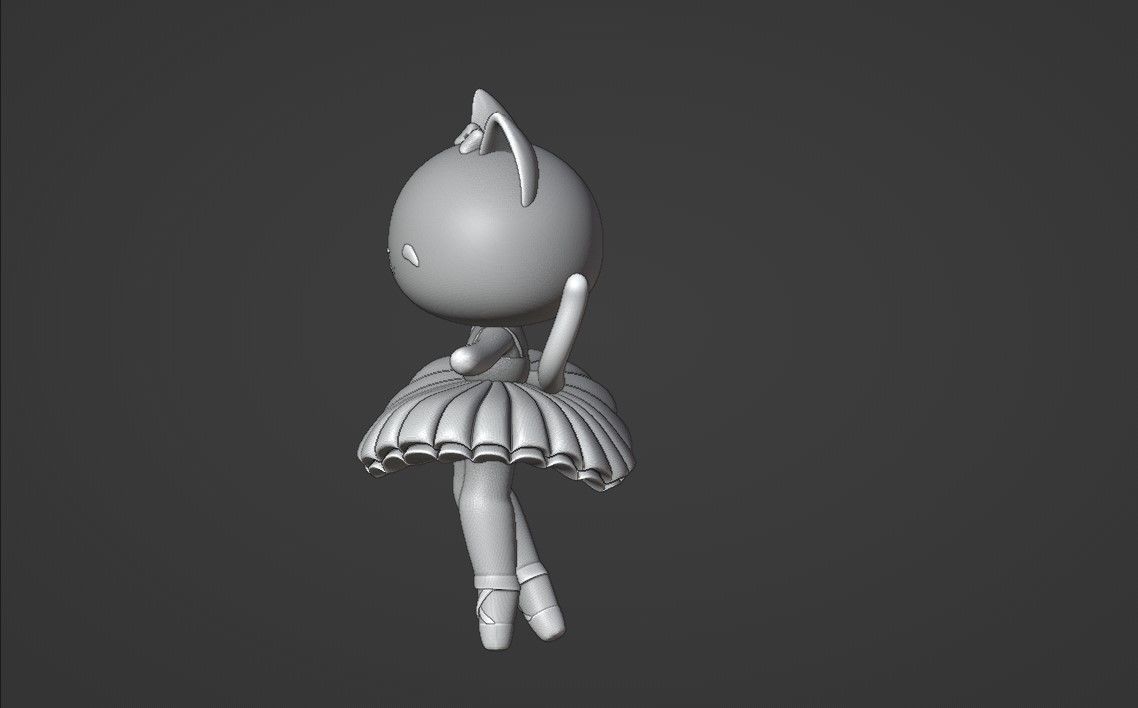 Ballerina cat 3D print model_5