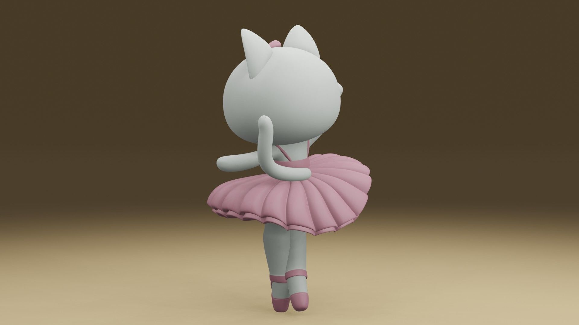 Ballerina cat 3D print model_12