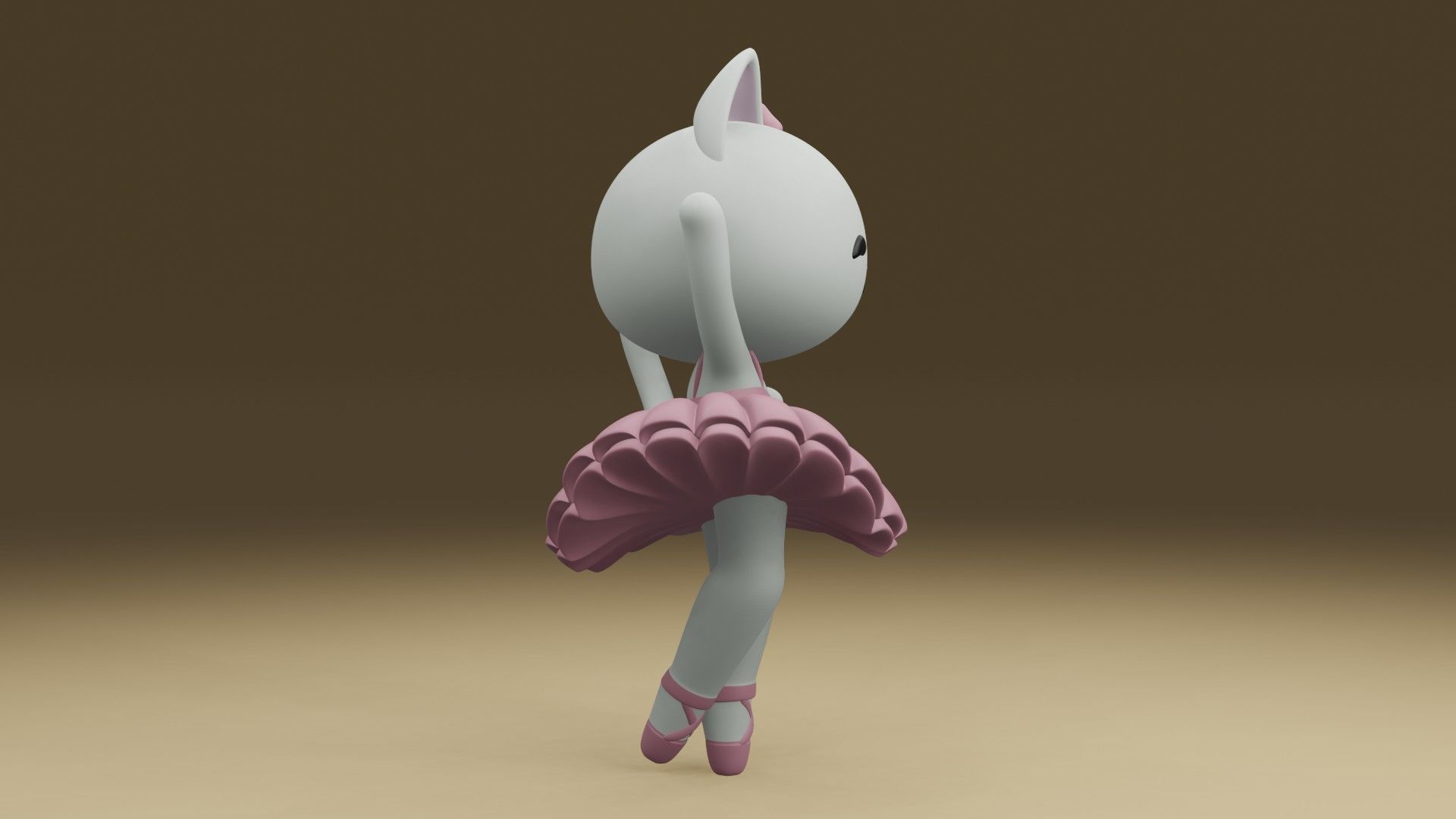 Ballerina cat 3D print model_9