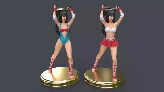 Female Professional Wrestlers A 3D Printing 3D print model