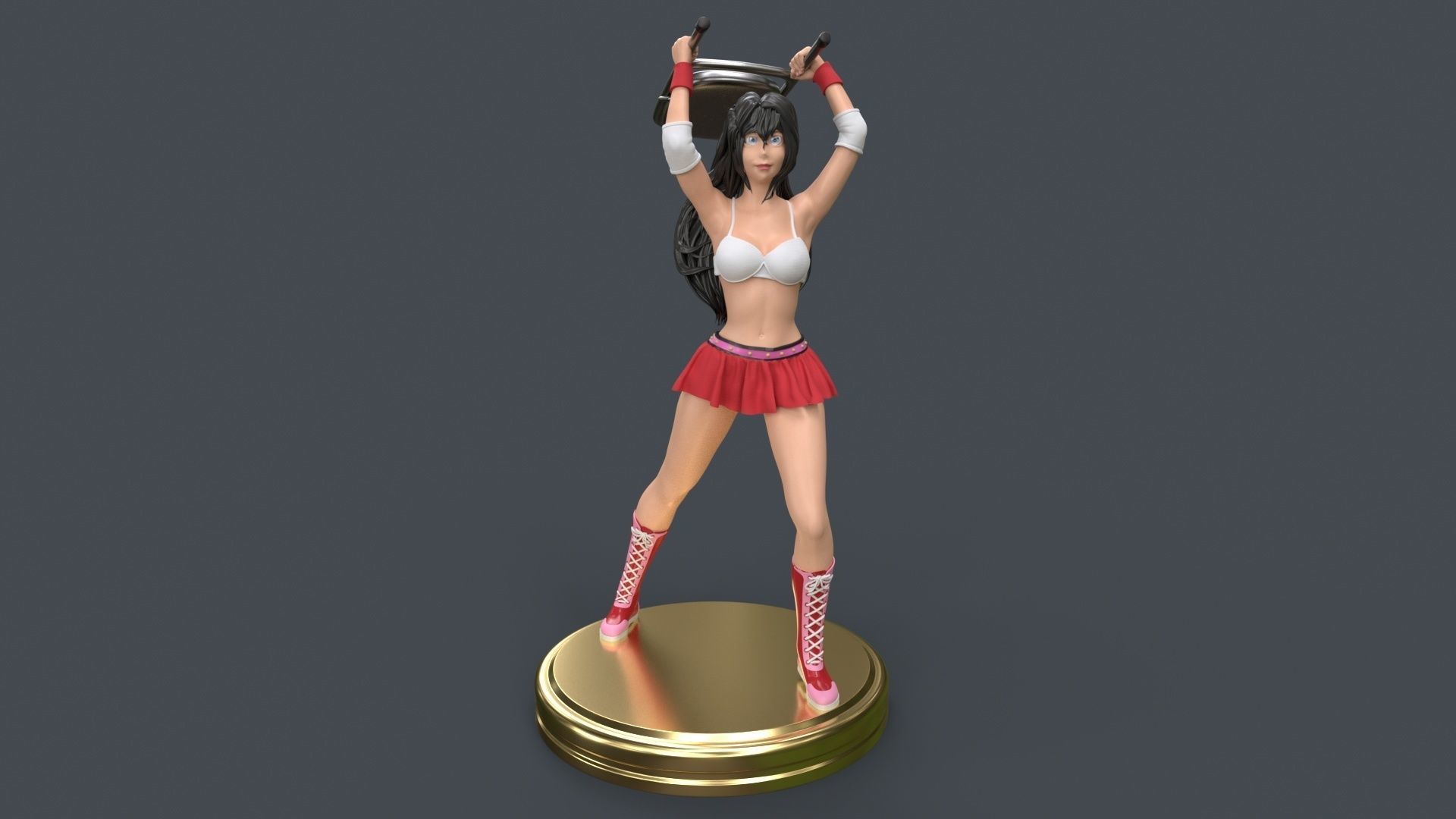 Female Professional Wrestlers A 3D Printing 3D print model_11