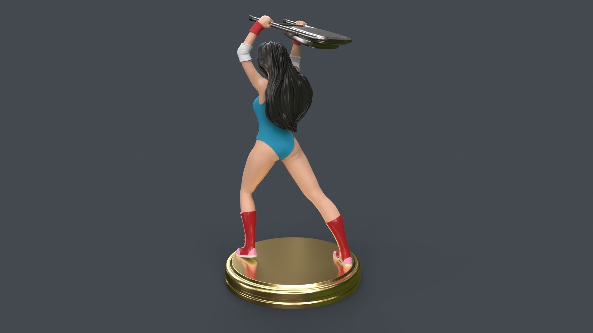 Female Professional Wrestlers A 3D Printing 3D print model_17