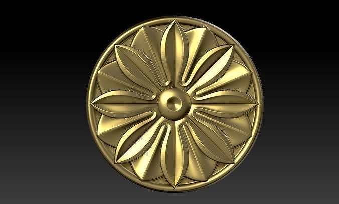 CNC gold-plated sculpted wooden frame pattern 3D model 3D model 3D model