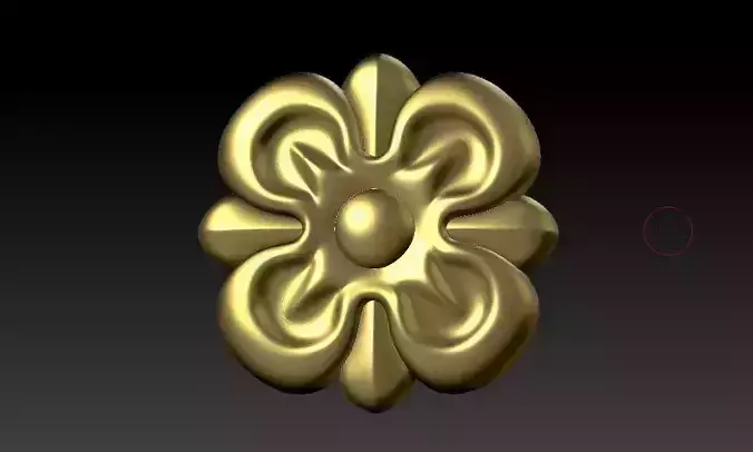 pattern CNC gold-plated sculpted wooden frame pattern 3D model 