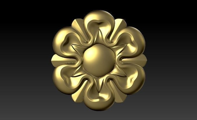 pattern CNC gold-plated sculpted wooden frame pattern 3D model  3D model
