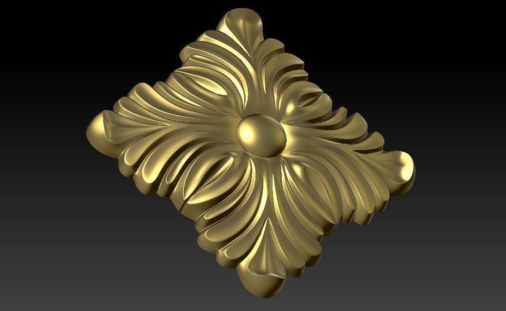 pattern CNC gold-plated sculpted wooden frame pattern 3D model 3D model_5