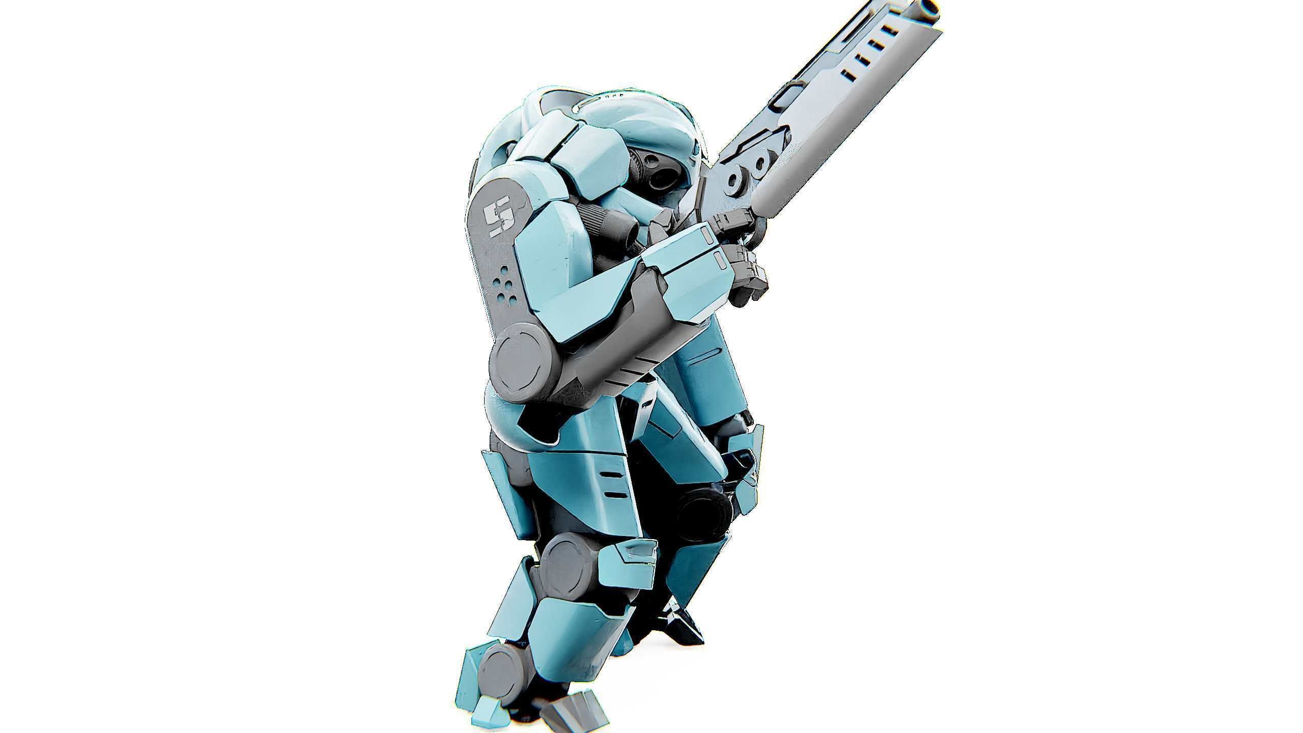 DOOM FIGHTER V-3 Rigged for Unreal Engine - Unity - MIXAMO 3D model_9