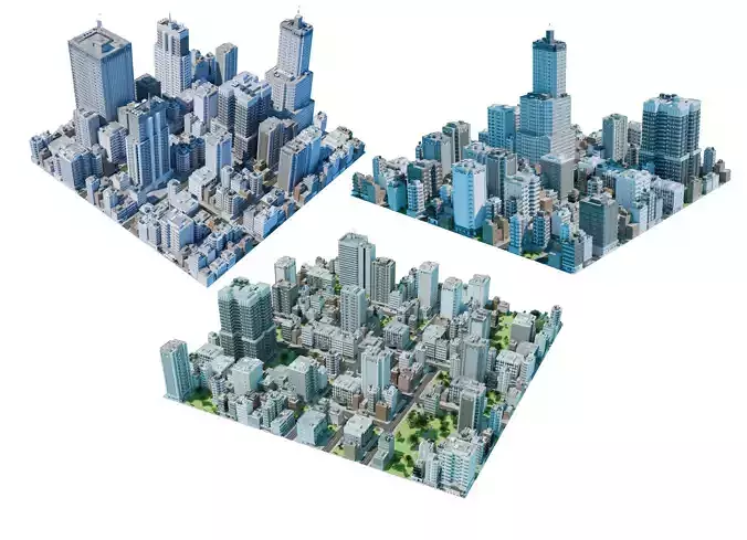 City Downtown Skyscraper Street