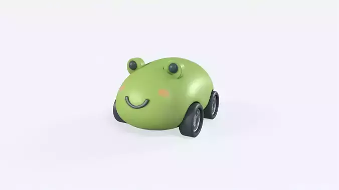 Cartoon Frog Car Cute