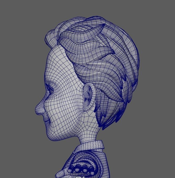 Old Man Cartoon 3D Rigging 3D model_19