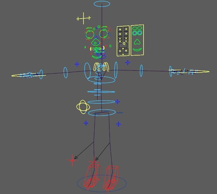 Old Man Cartoon 3D Rigging 3D model_24