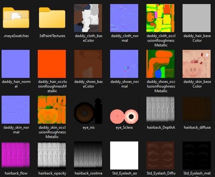 Old Man Cartoon 3D Rigging 3D model_25