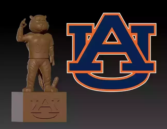NCAA - AUBURN TIGERS FOOTBALL MASCOT - 3D PRINT 3D print model
