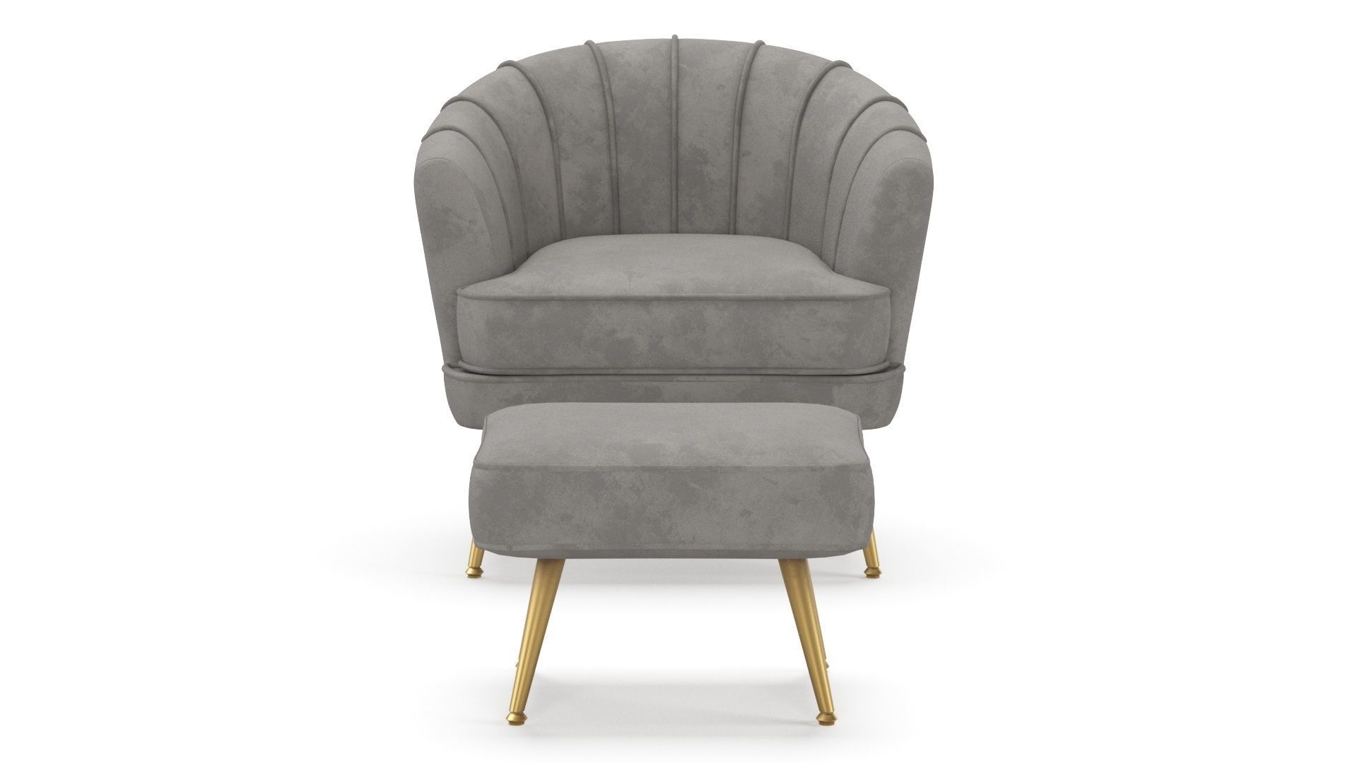 Andeworld Accent Chair with Ottoman 3D model_5