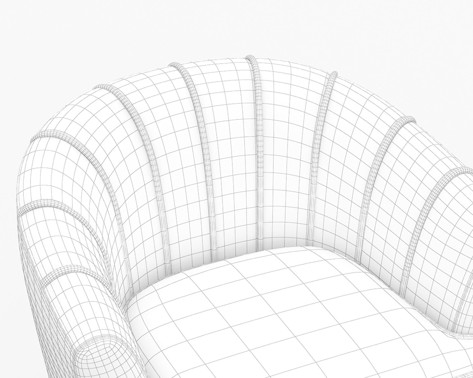 Andeworld Accent Chair with Ottoman 3D model_12