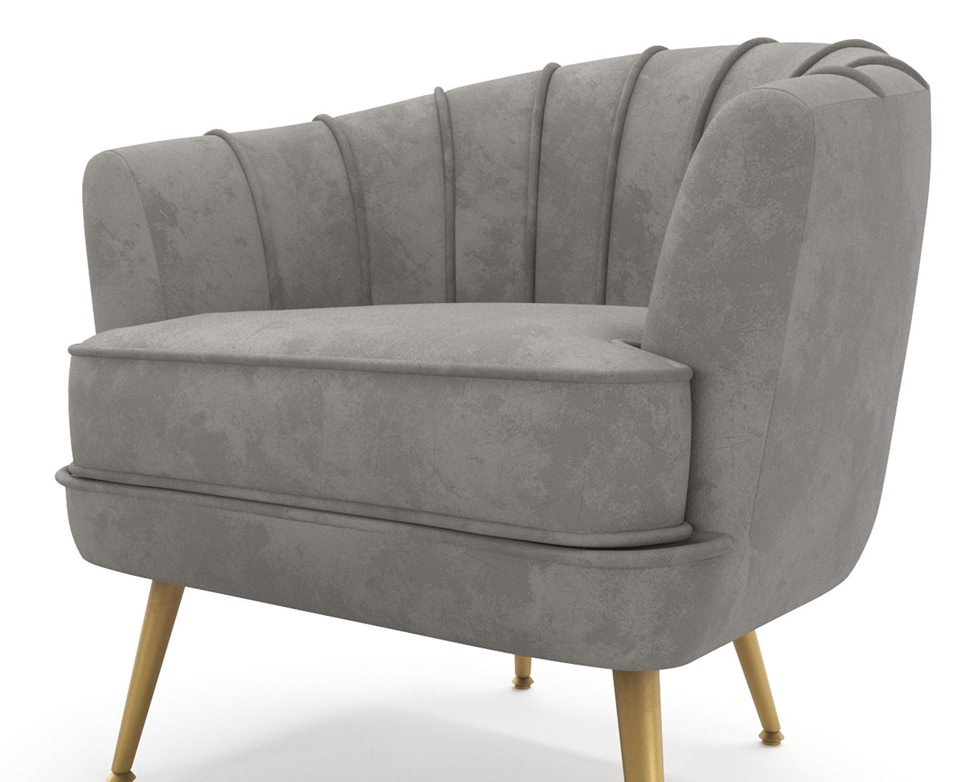 Andeworld Accent Chair with Ottoman 3D model_9