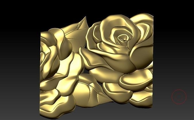 pattern CNC gold-plated sculpted wooden frame pattern 3D model  3D model
