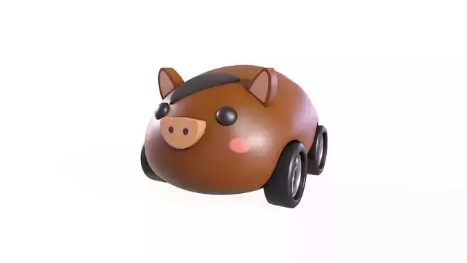 Cartoon Horse Car Cute