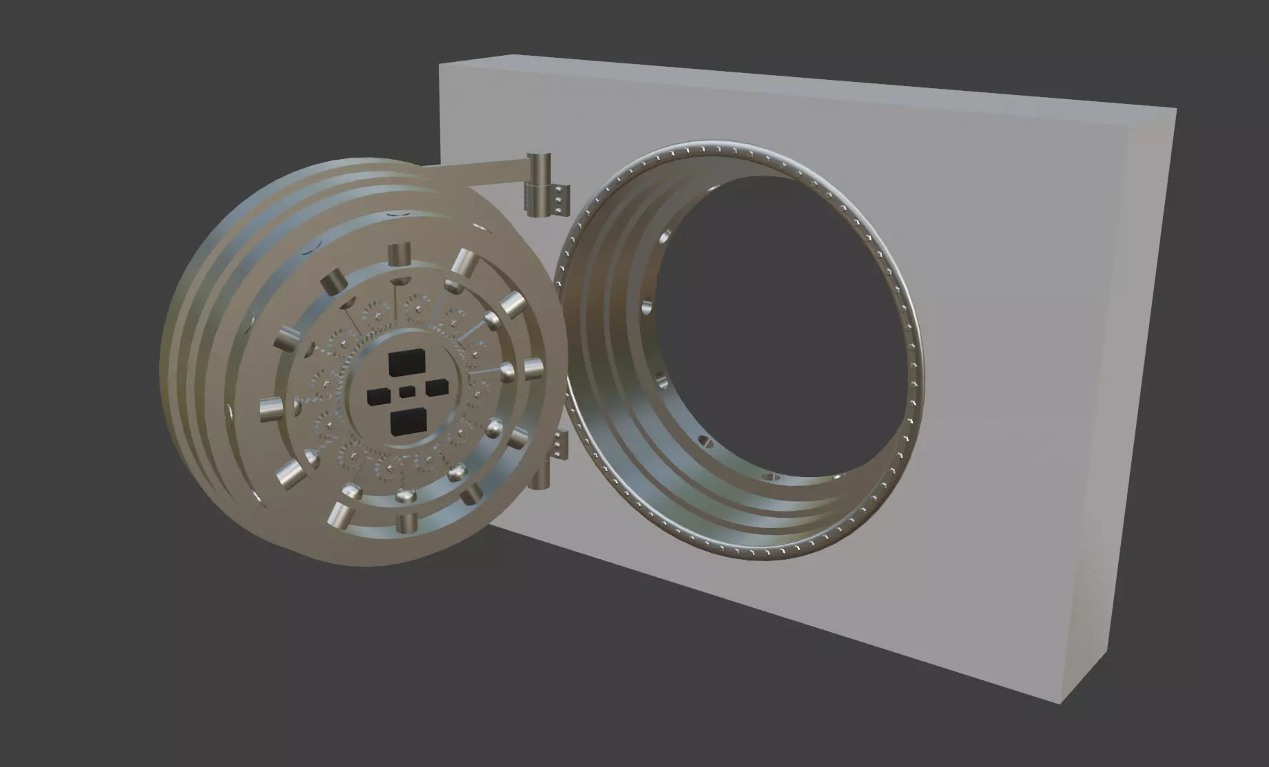 Bank Vault 3D model_0