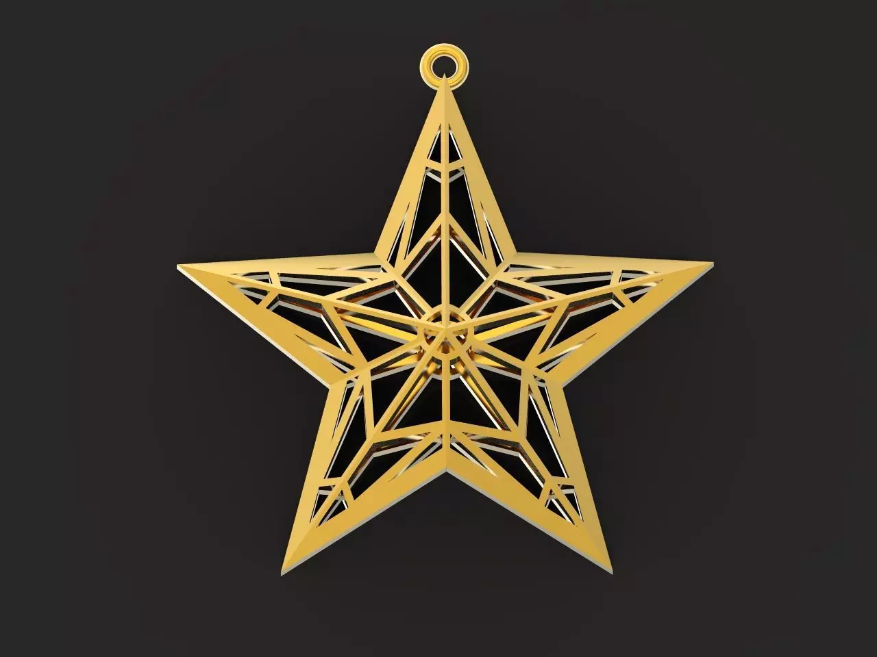 star pendant 1177 3D print model